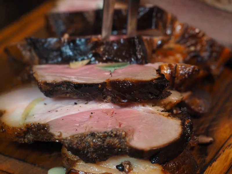 Bistecca alla fiorentina steak served at Dal Toscano restaurant in Prati
