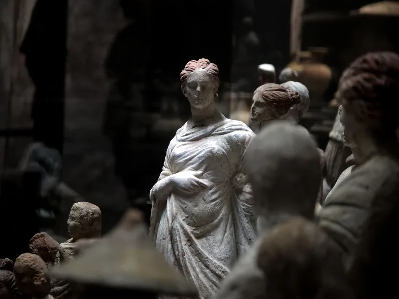 Ancient Roman sculpture gallery inside Palazzo Massimo alle Terme