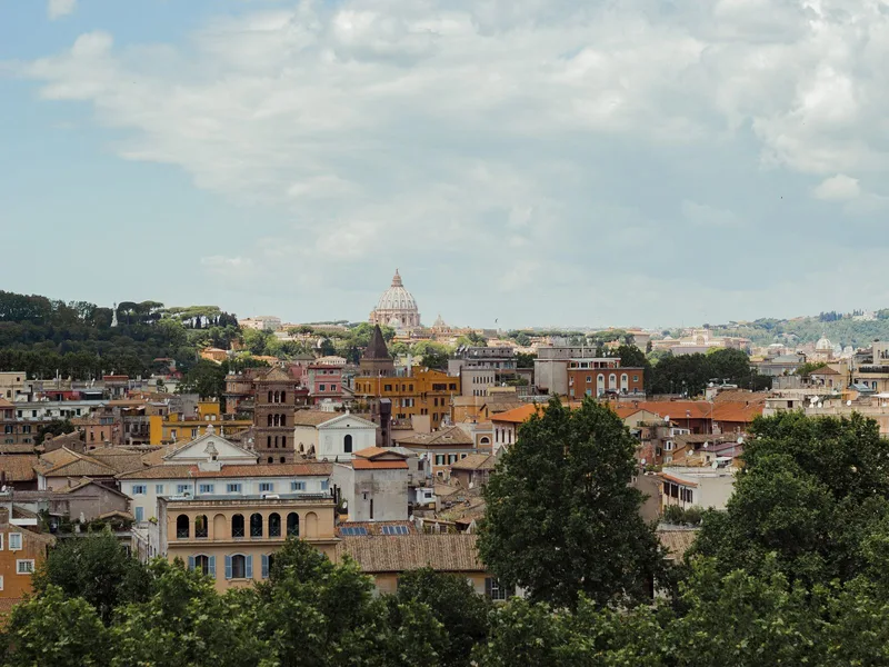 Orange garden on the Aventine Hill overlooking Rome