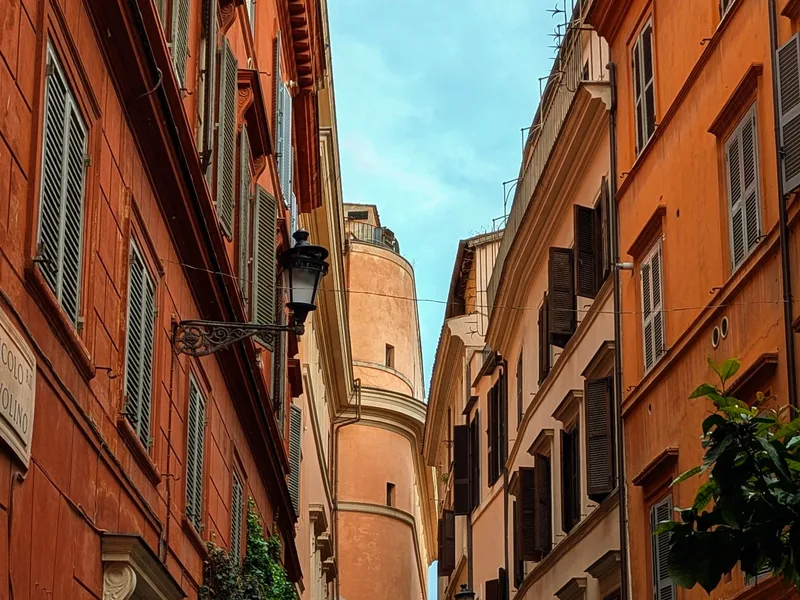Piazza Navona in the historic centre of Rome at dusk